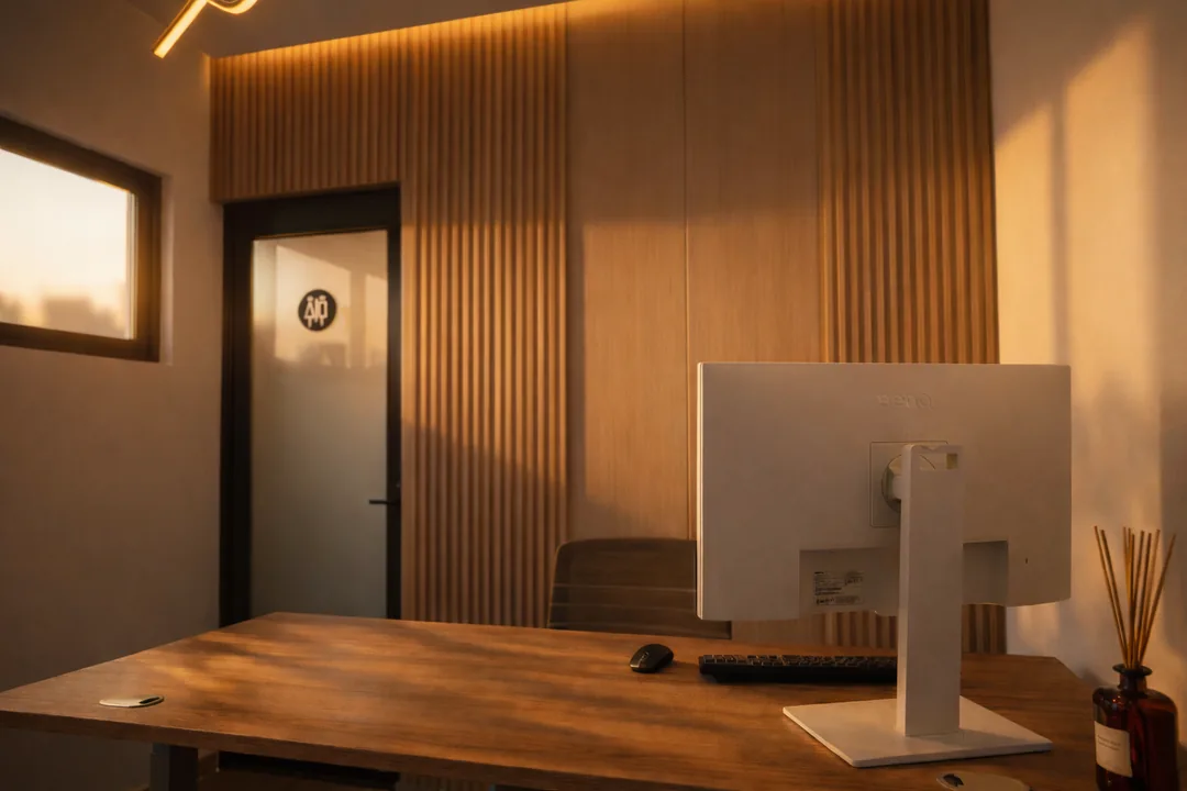 Modern coworking space with comfortable seating
